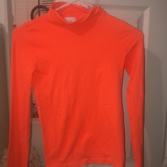 Neon orange turtleneck ONE SIZE - Picture 2 of 3